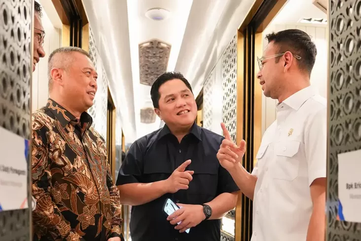 Erick Thohir, Menhub, dan Raffi Ahmad Coba Naik Kereta dari Jakarta ke Semarang