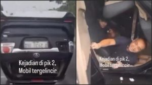 Fortuner Terbalik di PIK 2, Netizen Kritik Penumpang yang Terlalu Tenang