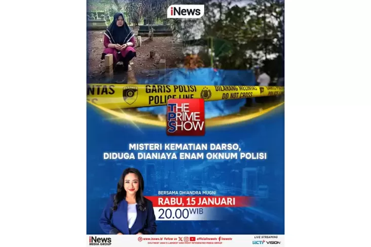 Kisah Tragis Darso, Terungkap di The Prime Show, Dibintangi Dhiandra Mugni dan Enam Polisi, Tayang Langsung di iNews Malam Ini