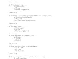 Soal UAS PAI Kelas 9 Semester 1 dengan Kunci Jawaban