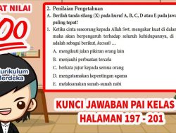Kunci Jawaban PAI Kelas 10 Halaman 197-200: Soal Pilihan Ganda Bab 7