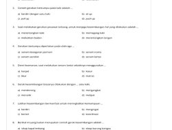 Soal PTS PJOK Kelas 3 SD Semester 2 2026 Lengkap Kunci Jawaban
