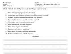 50 Soal Esai Ekonomi Kelas 10 Terbaru 2026