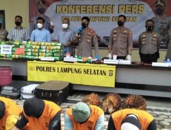 Polres Lampung Selatan sita 118,59 kg sabu yang disembunyikan dalam tumpukan semangka