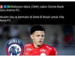 Profil Walisson Maia, Bek Asing Arema FC dari Serie B Brasil