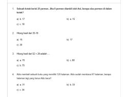 Soal Esai Matematika Kelas 12 Kurikulum Merdeka 2026 Semester 2