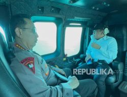 Pemeriksaan Kesiapan Arus Mudik di Pelabuhan Merak oleh Kapolri dan Panglima dengan Helikopter